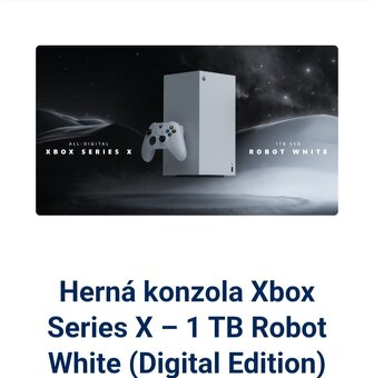 Predám xbox series x 1-TB Robot White - 2