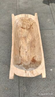 Predám rustikálne hrubo tesané drevené koryto - 2