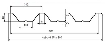 Trapézový plech - T-85 - 2
