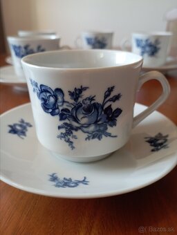 Modrá ruža-kávová súprava - 2