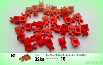 B Lego® Originál Diely červené (ako nové) - 2