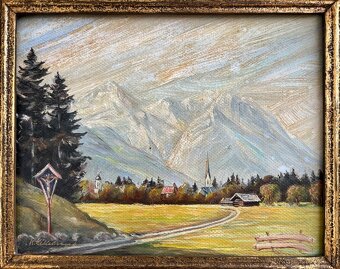 Obraz Dedinka pod Alpami 39x34 cm - 2