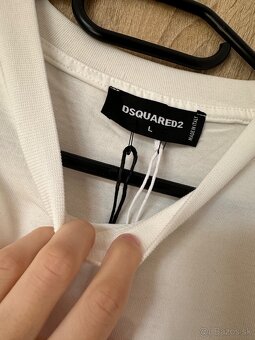 DSQUARED2 panske tricko biele - 2