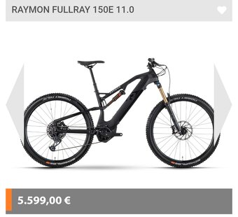 E-bike Raymon FullRay karbon 150E 11.0 ( velk. L ) 29" - 2