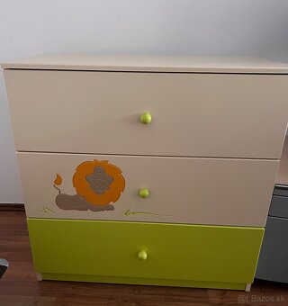 KOMPLETNÁ DETSKÁ IZBA MEBLIK - SAVANA (Postieľka a Nábytok) - 2