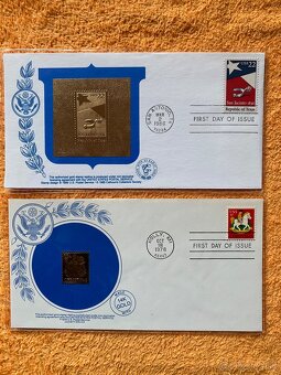 Obálky zo známkami v zlate - 2