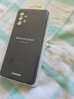 Obal zadný na Samsung A72 čierny a Priesvitný originál cena - 2