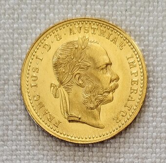Zlatý dukát Franz Jozef I., 1874, NGC MS64 - 2