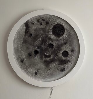 🌓 “3D Mesiac na stenu so svetlom – ručná práca (Ø 1 meter)” - 2