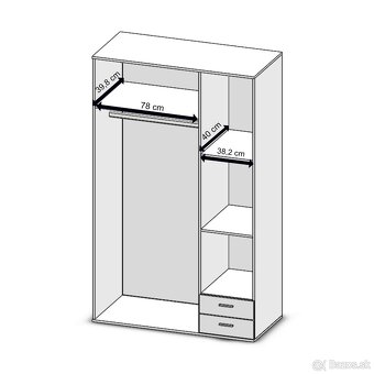 Predaj nábytku – takmer nové, používané len 2 roky - 2