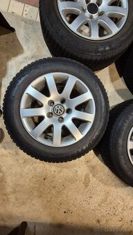 Predam VW elektrony 15" 5x112 so zimnými gumami goodyear - 2