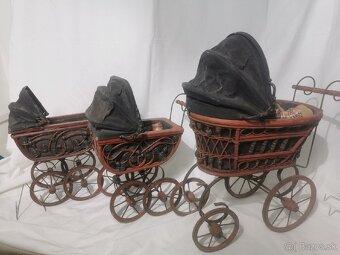 Starožitný kočík, kočík pre bábiky - 2