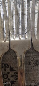 5 ks strieborné vidličky - 2