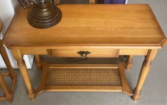 Konzolovy stolík, masív, v 63, s 83 cm, h 30 cm, bazar - 2