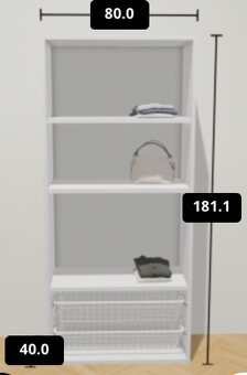 Predám skriňu bielej farby Platsa- Ikea 40x80x180 cm - 2