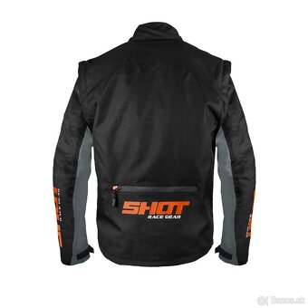 SHOT enduro kvalitná bunda vesta sivo oranžová - 2