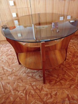 Stolík drevo sklo - 2