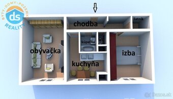 Exkluzívne na predaj byt 2+1, 55 m2, Žilina, Hliny VII, Gaba - 2