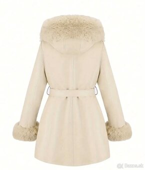 Kožený kabát s kožušinou (NOVÉ-XL) - 2