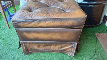 Luxusná kožená taburetka - 2