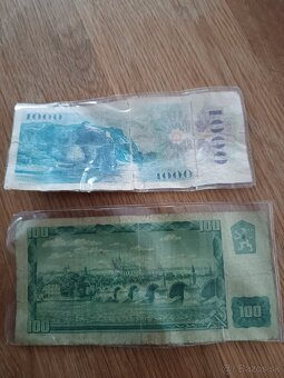 Predám bankovky 100,1000 - 2