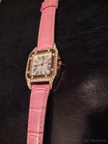 Krásne dámske hodinky s ružovým remienkom - 2
