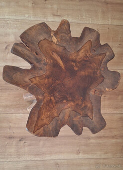 Drevený príručný stolík Teak - 2