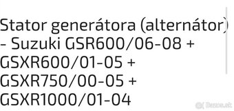 Stator alternátora Suzuki - 2