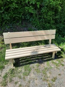Drevené, záhradné lavice - Nová Baňa - 2