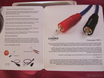 Predám highend prepojovacie RCA káble Chord - 2
