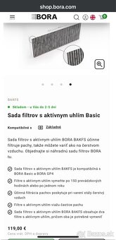 Originál filtre do digestora odsávača Bora - 2
