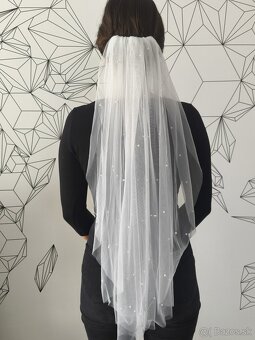 Závoj s perličkami 75 cm - 2