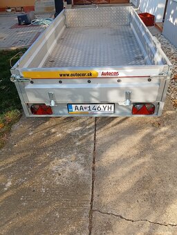 Predám Prívesný vozík v záruke.do 750kg - 2