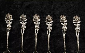 Predam prekrasne strieborne staroxitne kavove lyzicky 6 ks - 2