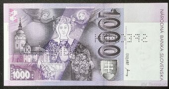 1000 Sk 1993 séria G , bankový vzor UNC stav - 2