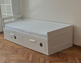 IKEA BRIMNES 80x200 zachovala postel + 2ks kvalitne matrace - 2