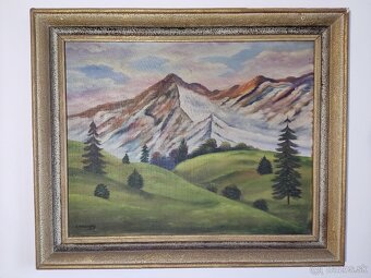 Starožitný obraz č. 1 originálna maľba - 2