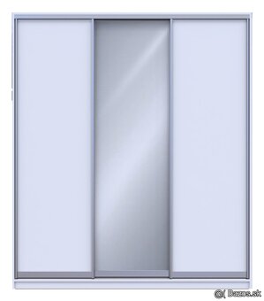Skriňa Doros City 24 Biela 2 Dvere 1 Zrkadlo 208x60x240 - 2