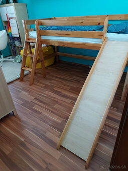 Detska postel vyvysena s matracom 90x200cm PREDAM - 2