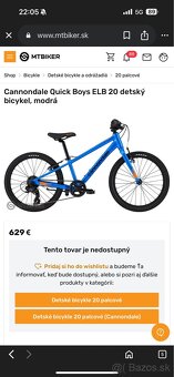 Cannondale QuickBoys ELB20 detský - 2