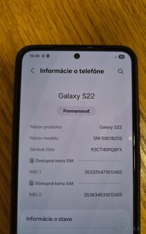 PREDÁM SAMSUNG GALAXY S22 - 2