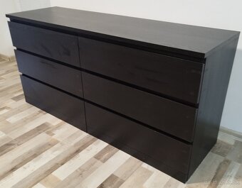 6 suplikova komoda , odtien wenge, Ikea Malm, 160x48x78 cm - 2