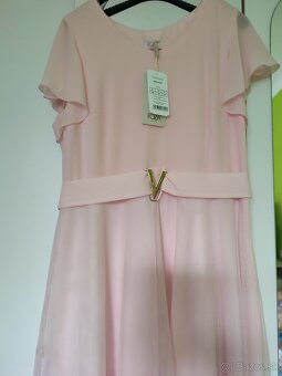 Meg Pink Elegantne vzdušné midi šaty - 2