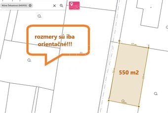 Lukratívny stavebný pozemok, Nižná Šebastová, 550 m2 - 2