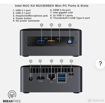 Intel NUC NUC8i5BEH ešte vo fólii - 2