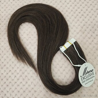 🖤 Tape-in predĺženie vlasov #2 – Tmavo hnedá - 2