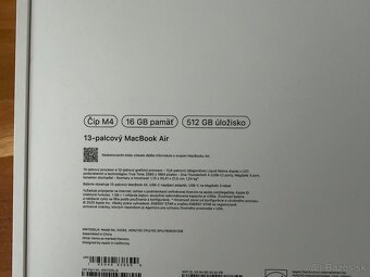 Macbook Air M4 / 16GB RAM / 512GB / 13” / Nerozbalený - 2