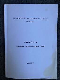 Predám súbor otázok a odpovedí na prijímacie skúšky na uvlf - 2
