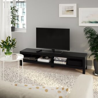 Skrinka / stojan na TV, čiernohnedá, 160x35x36 cm - 2