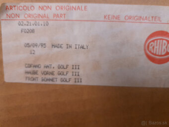 KAPOTA  VW GOLF 3 1H6823031A - 2